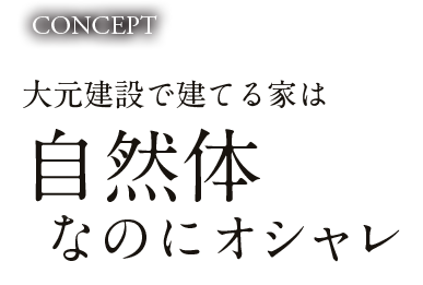 大元建設で建てる家は自然体なのにオシャレ